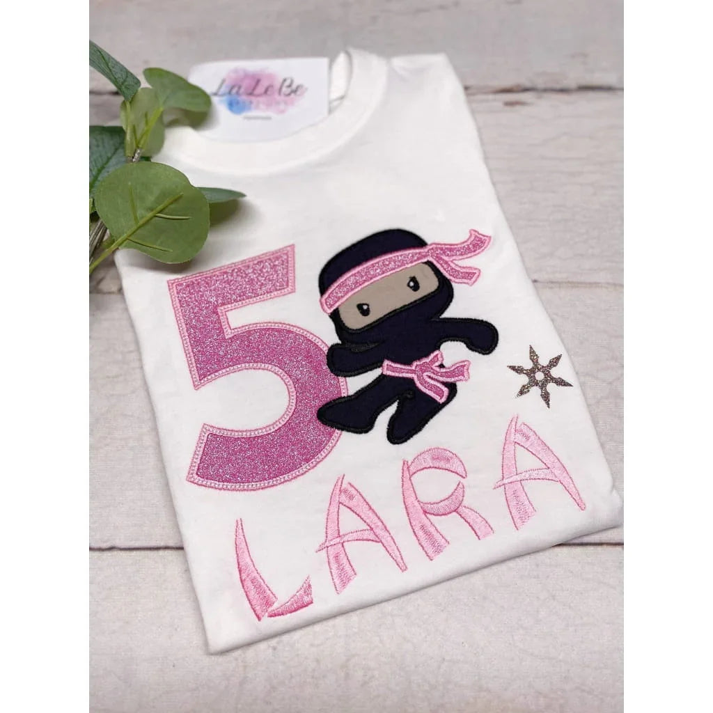 Ninja Personalisiertes Geburtstagsshirt für Mädchen - lalebecreations.de