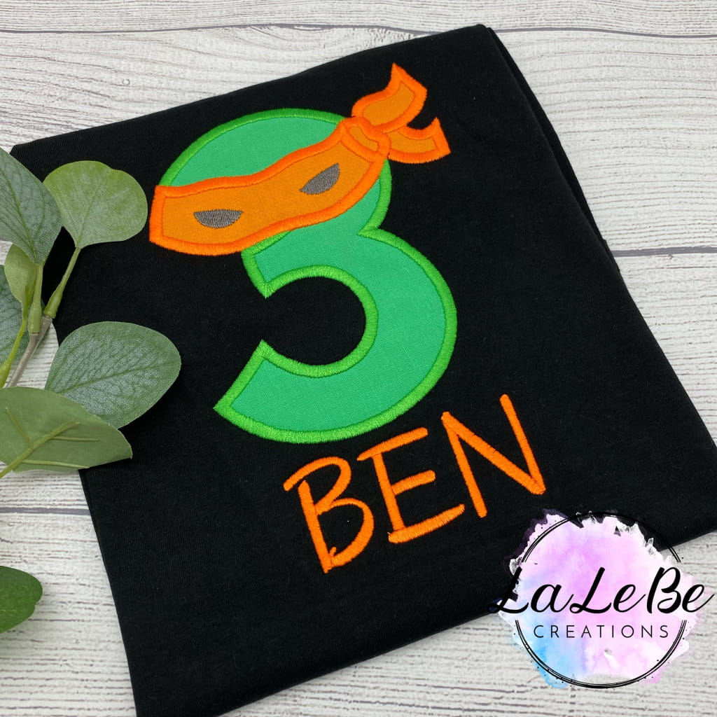Ninja Zahl Geburtstags-T-Shirt für Kinder - lalebecreations.de