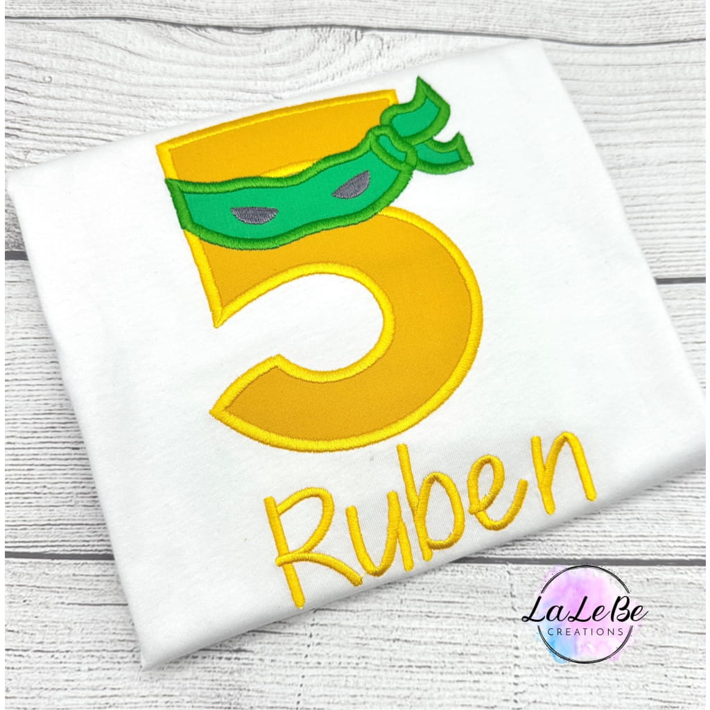 Ninja Zahl Geburtstags-T-Shirt für Kinder