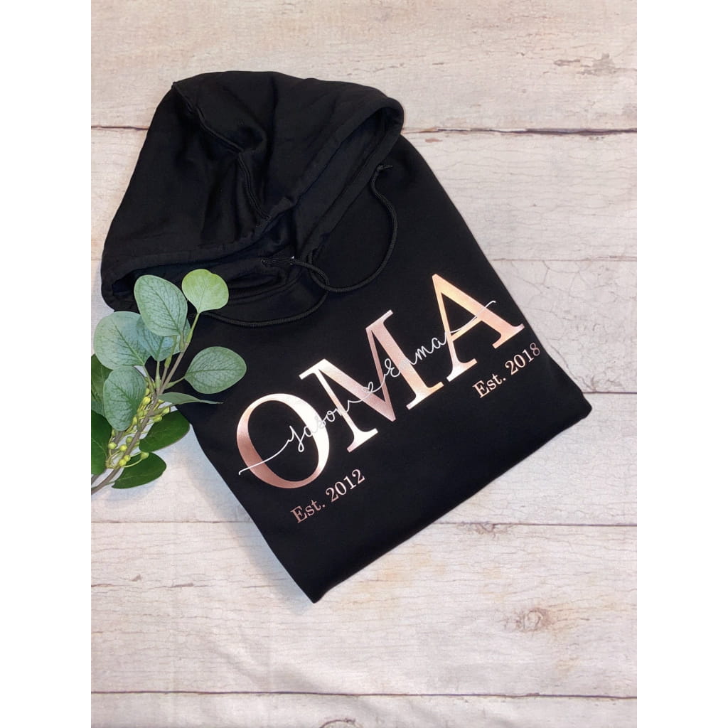 OMA Hoodie mit Kindernamen - lalebecreations.de