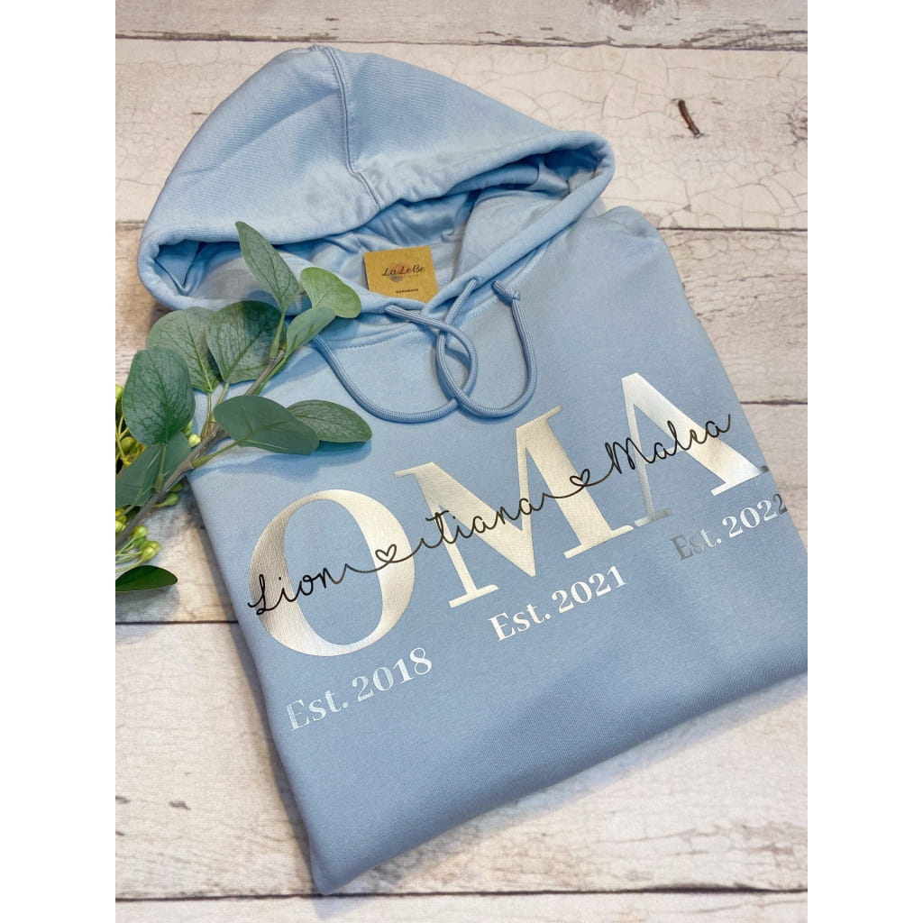 OMA Hoodie mit Kindernamen - lalebecreations.de