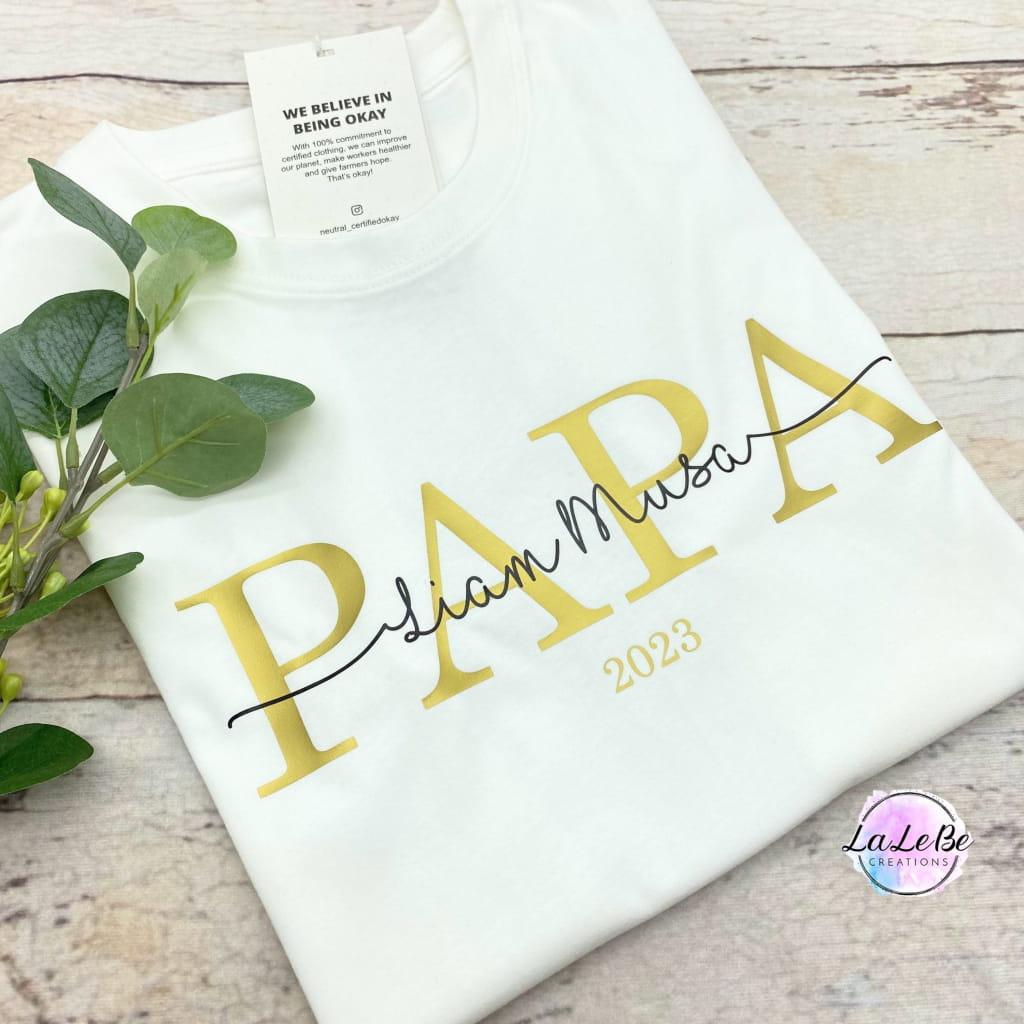 Papa T-Shirt – Das perfekte personalisierte Geschenk für Väter - lalebecreations.de