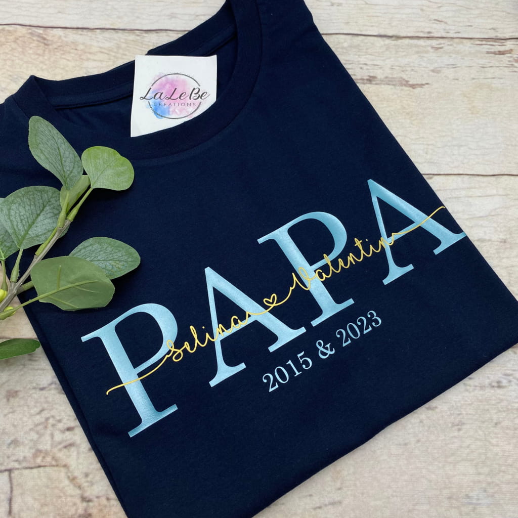Papa T-Shirt – Das perfekte personalisierte Geschenk für Väter - lalebecreations.de