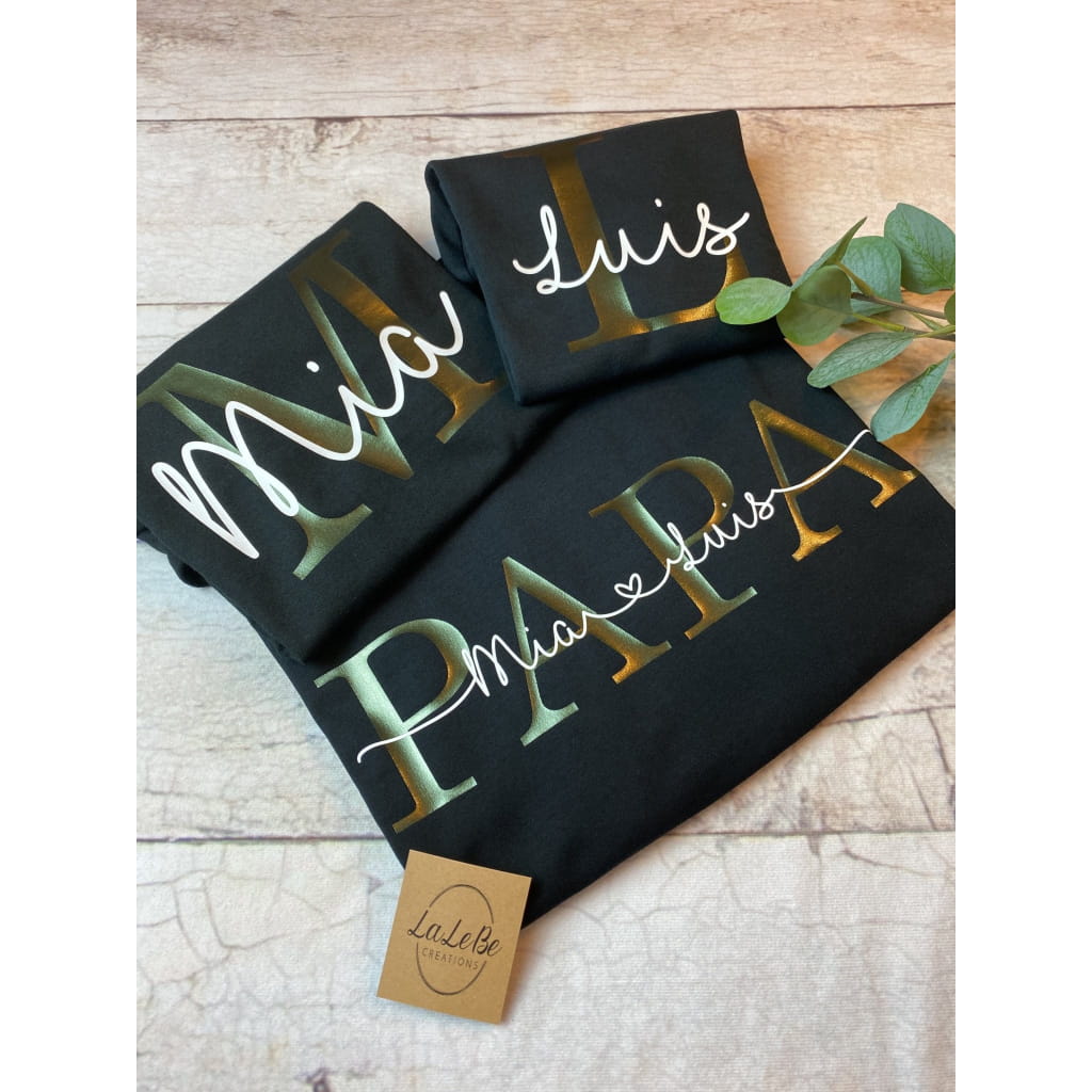 Partnerlook Mom Dad Mini T-Shirt - lalebecreations.de