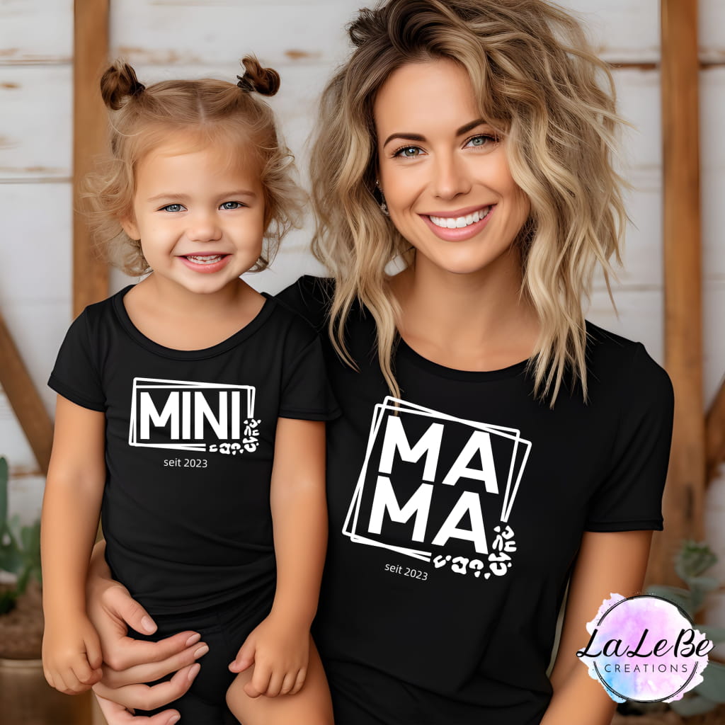 Personalisierbares Mutter - Tochter Outfit Mama & Mini - lalebecreations.de