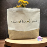 Personalisierte Jutetasche - Mit Anfangsbuchstabe und Namen - lalebecreations.de