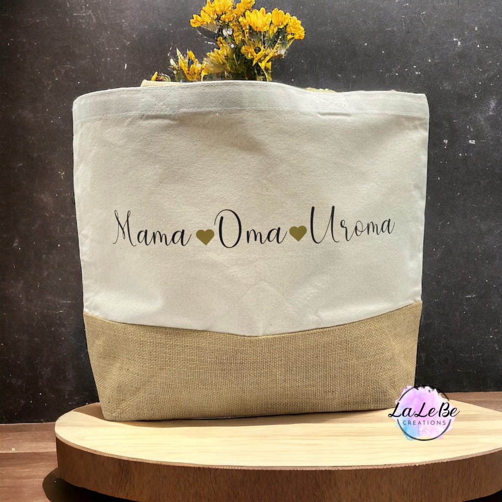 Personalisierte Jutetasche - Mit Anfangsbuchstabe und Namen - lalebecreations.de
