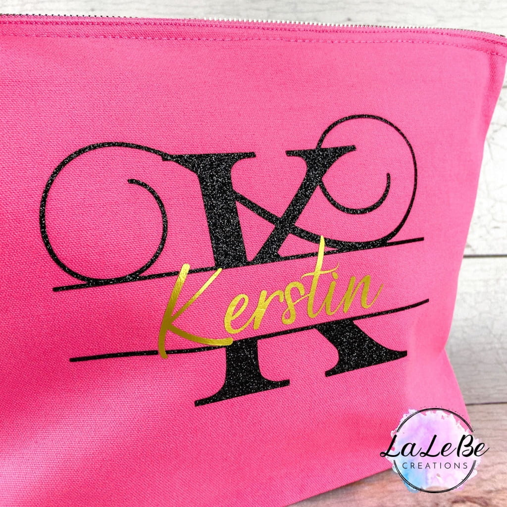 Personalisierte Kosmetiktasche für Mama und Oma Pink / S