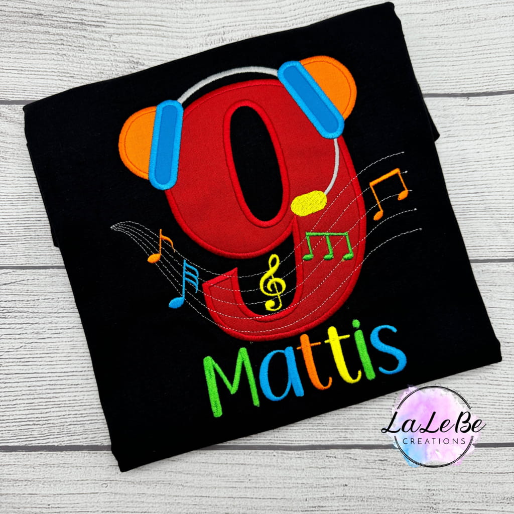 Personalisierte Musik-Geburtstagst-Shirt