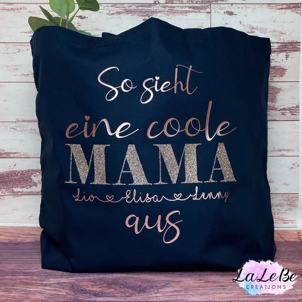 Personalisierte Oma Mama Baumwolltasche - lalebecreations.de