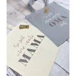 Personalisierte Oma Mama Baumwolltasche - lalebecreations.de