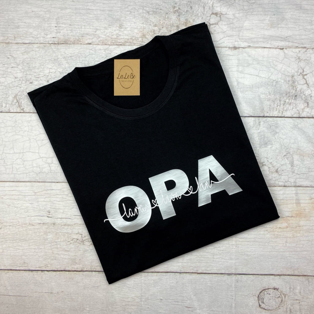 Personalisierte Oma & Opa Partnerlook T-Shirts - lalebecreations.de
