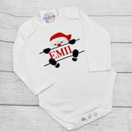 Personalisierter Bio - Baumwolle Weihnachtsmann - Body - lalebecreations.de