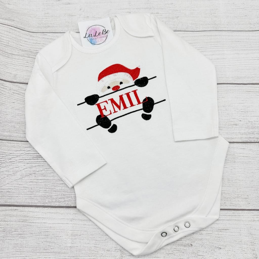 Personalisierter Bio - Baumwolle Weihnachtsmann - Body - lalebecreations.de