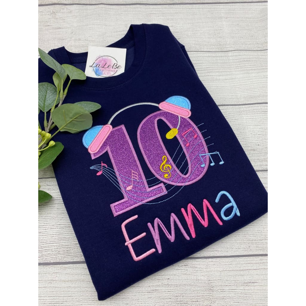 Personalisierter Kinderpullover mit Name & Musikmotiv –