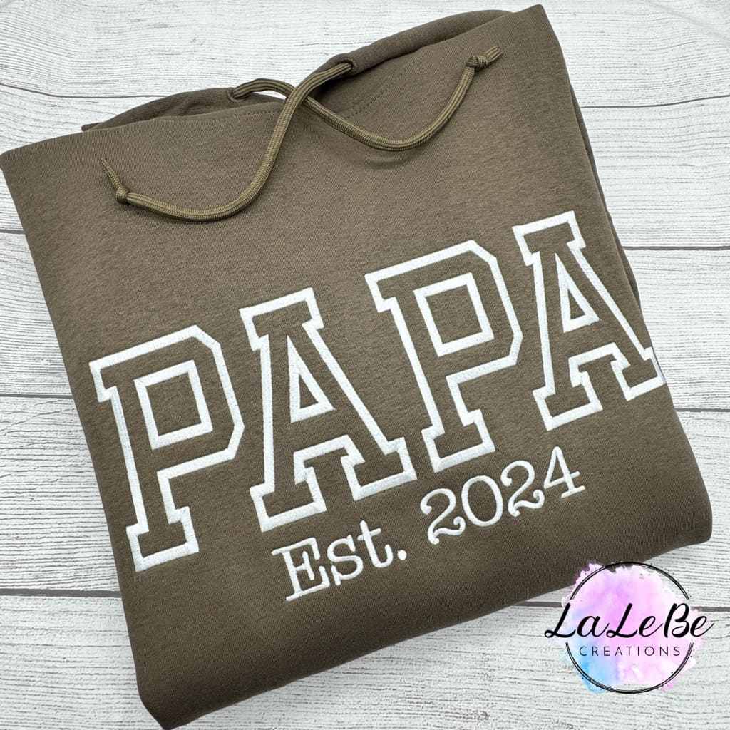 Personalisierter Papa Hoodie mit Kindernamen –