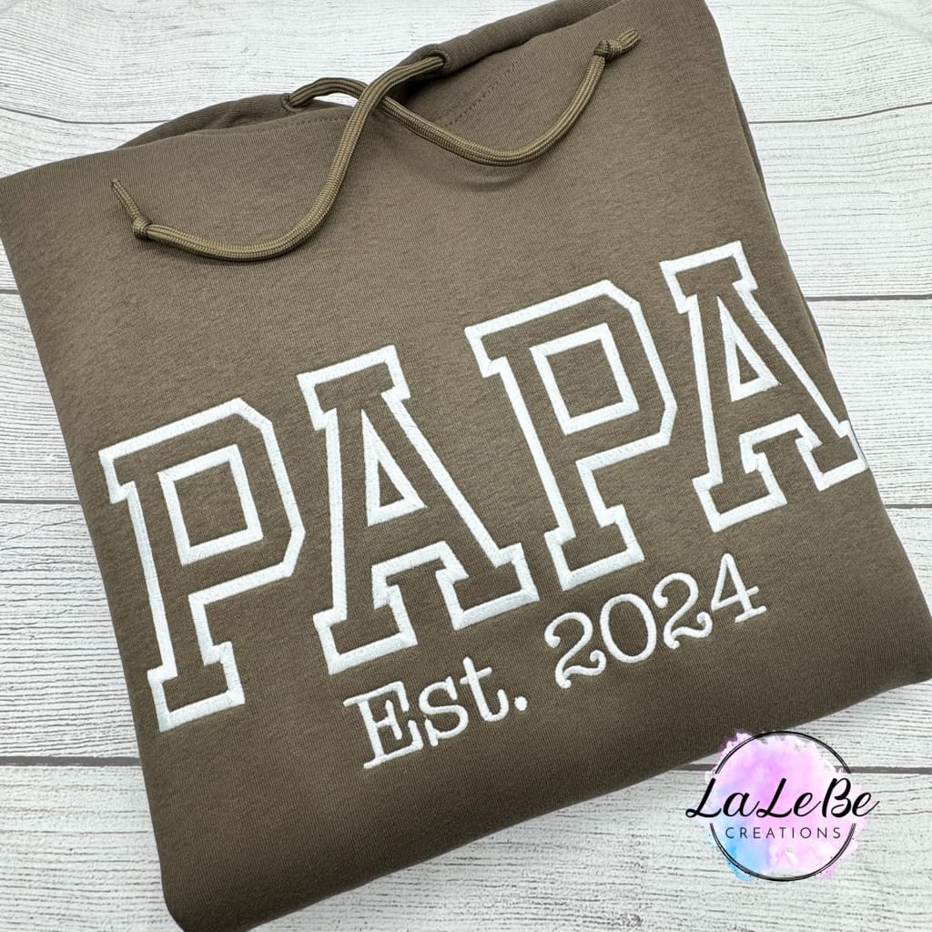 Personalisierter Papa Hoodie mit Kindernamen –