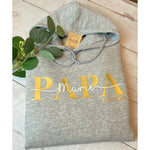Personalisierter Papa Hoodie mit Kindernamen und Jahreszahl - lalebecreations.de