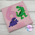 Personalisiertes Dinosaurier Geburtstagsshirt