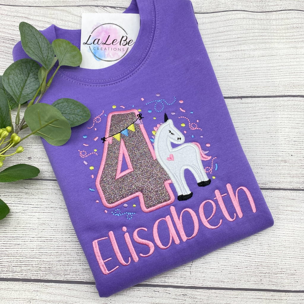 Personalisiertes Einhorn Geburtstag Sweatshirt - lalebecreations.de
