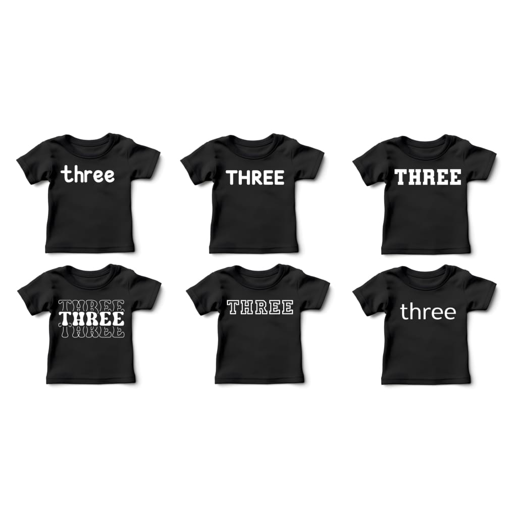 Personalisiertes Kinder - Geburtstagsshirt mit Alter in Buchstaben - lalebecreations.de