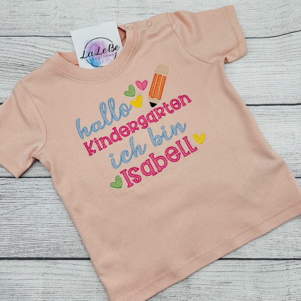 Personalisiertes Kinder T-Shirt Erster Kindergarten