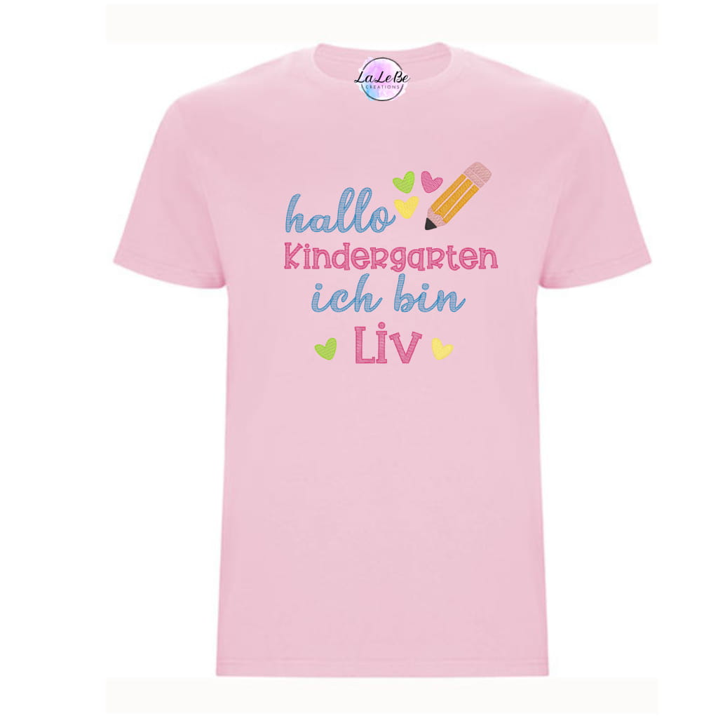Personalisiertes Kinder T-Shirt Erster Kindergarten oder Schultag - lalebecreations.de