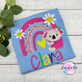 Personalisiertes Kindergeburtstags-T-Shirt – Regenbogen &