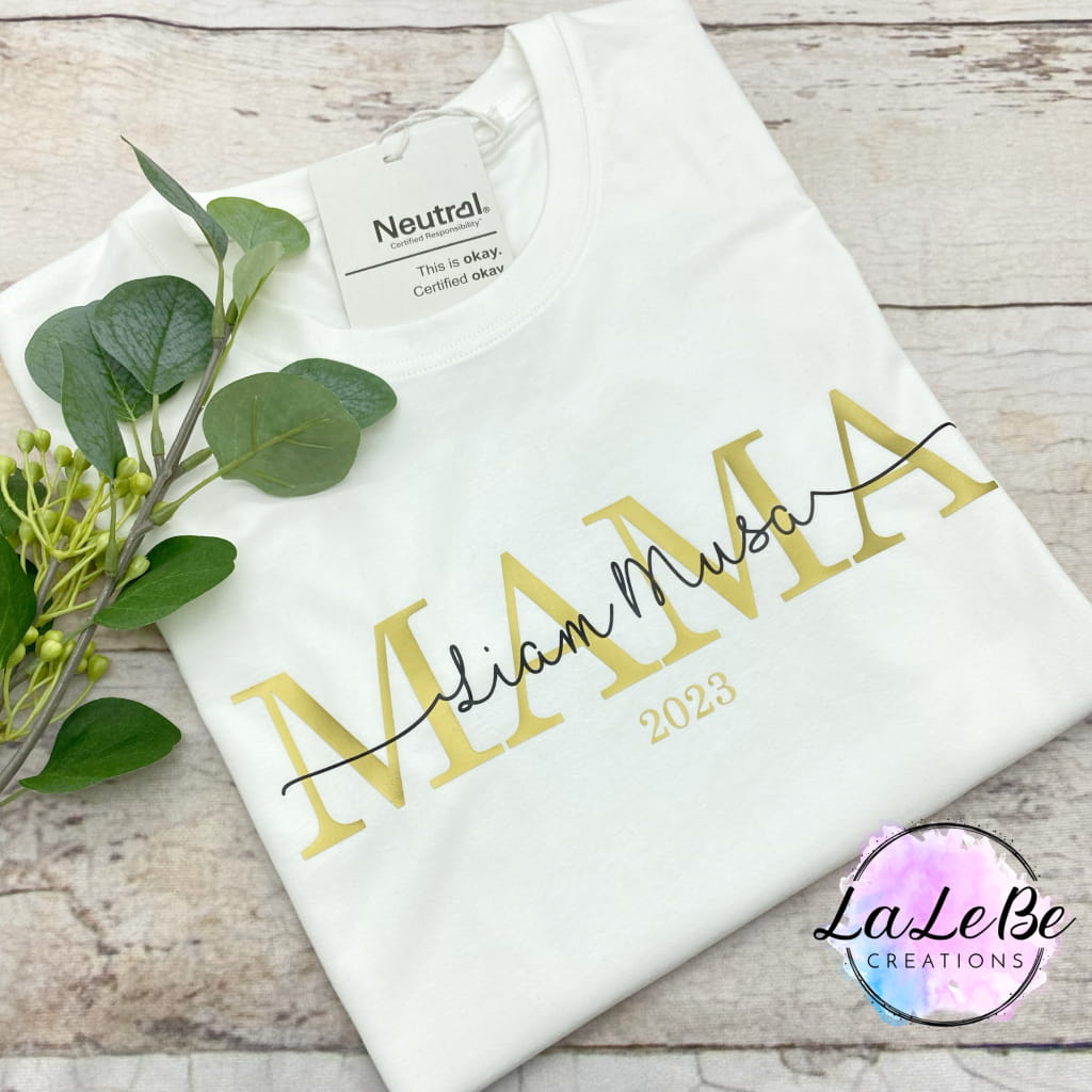 Personalisiertes Mama T-Shirt - lalebecreations.de