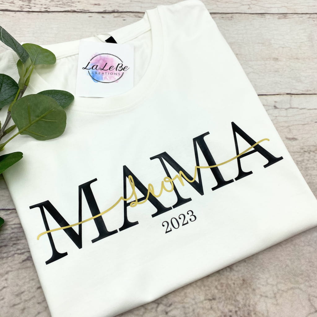 Personalisiertes Mama T-Shirt - lalebecreations.de
