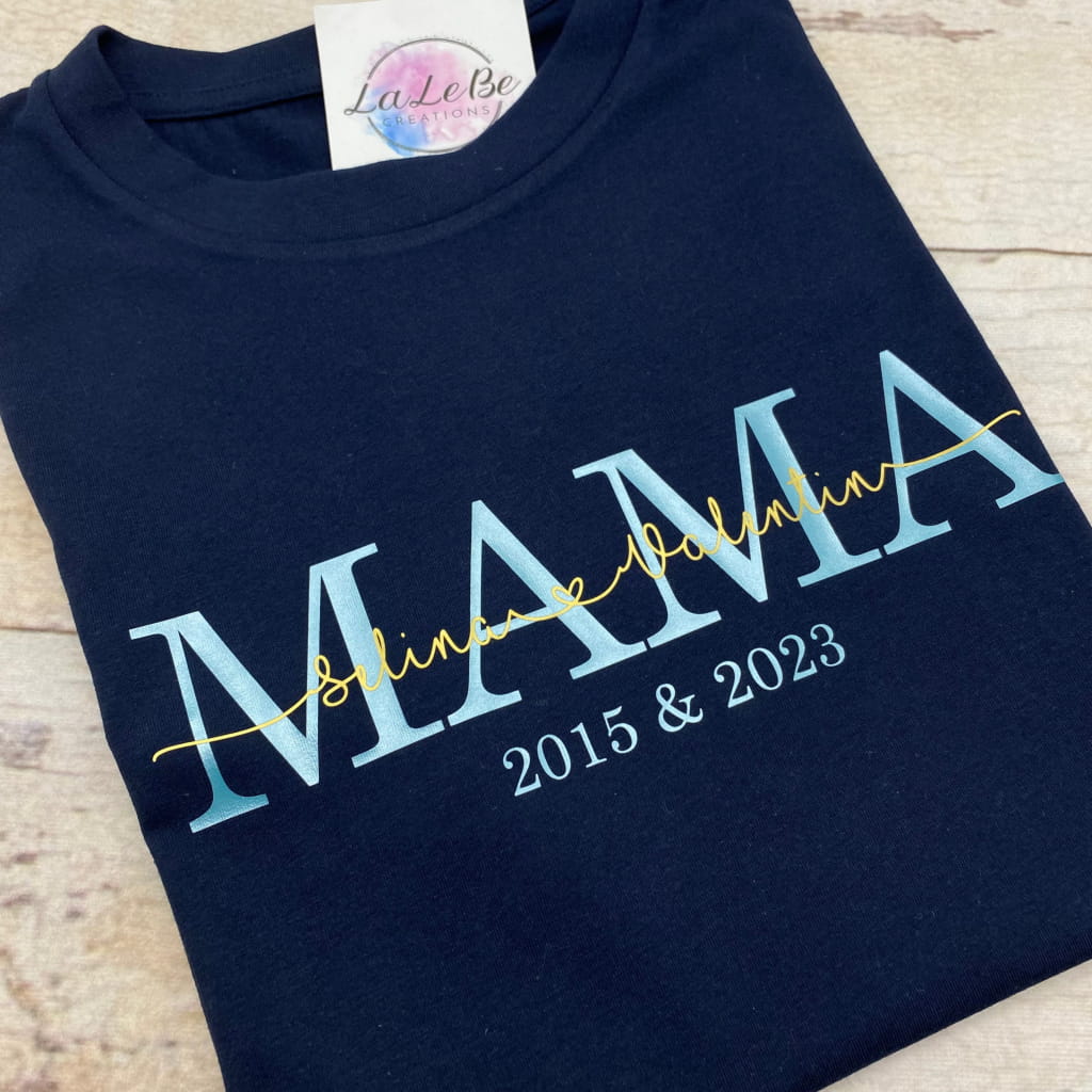 Personalisiertes Mama T-Shirt - lalebecreations.de