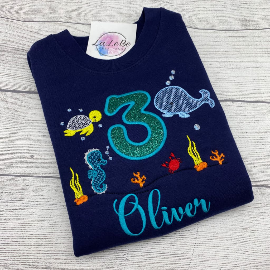 Personalisiertes Meeres-Sweatshirt für Kinder - lalebecreations.de