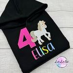 Personalisiertes Pferd - Hoodie für Mädchen - lalebecreations.de
