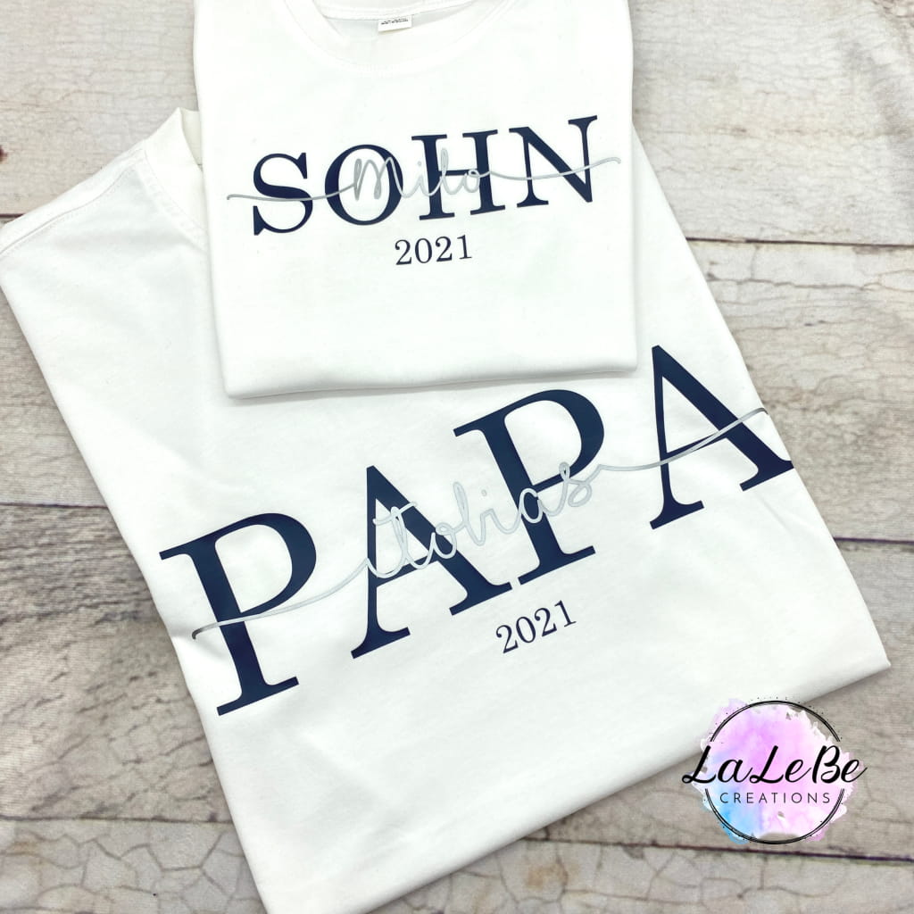 Personalisiertes Vater & Sohn Partnerlook T-Shirts