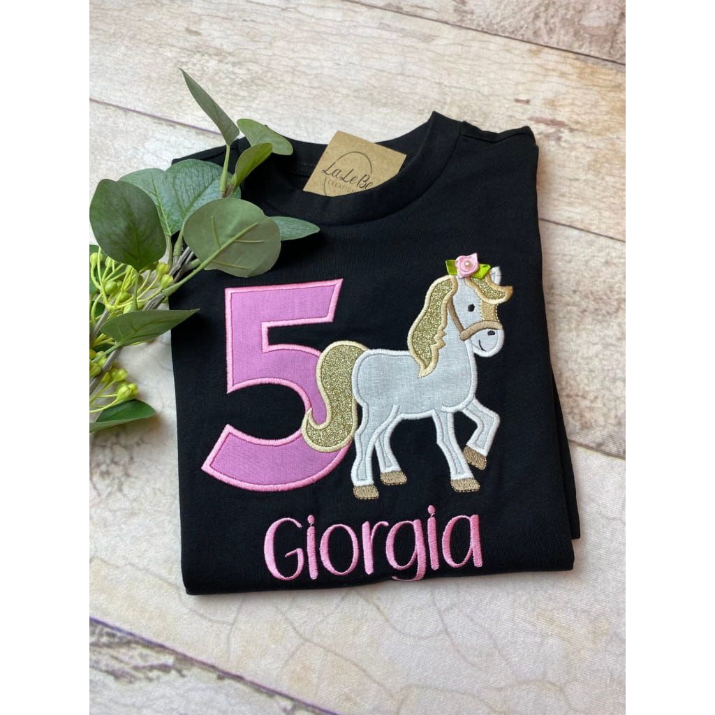 Pferd Personalisiertes Geburtstagsshirt