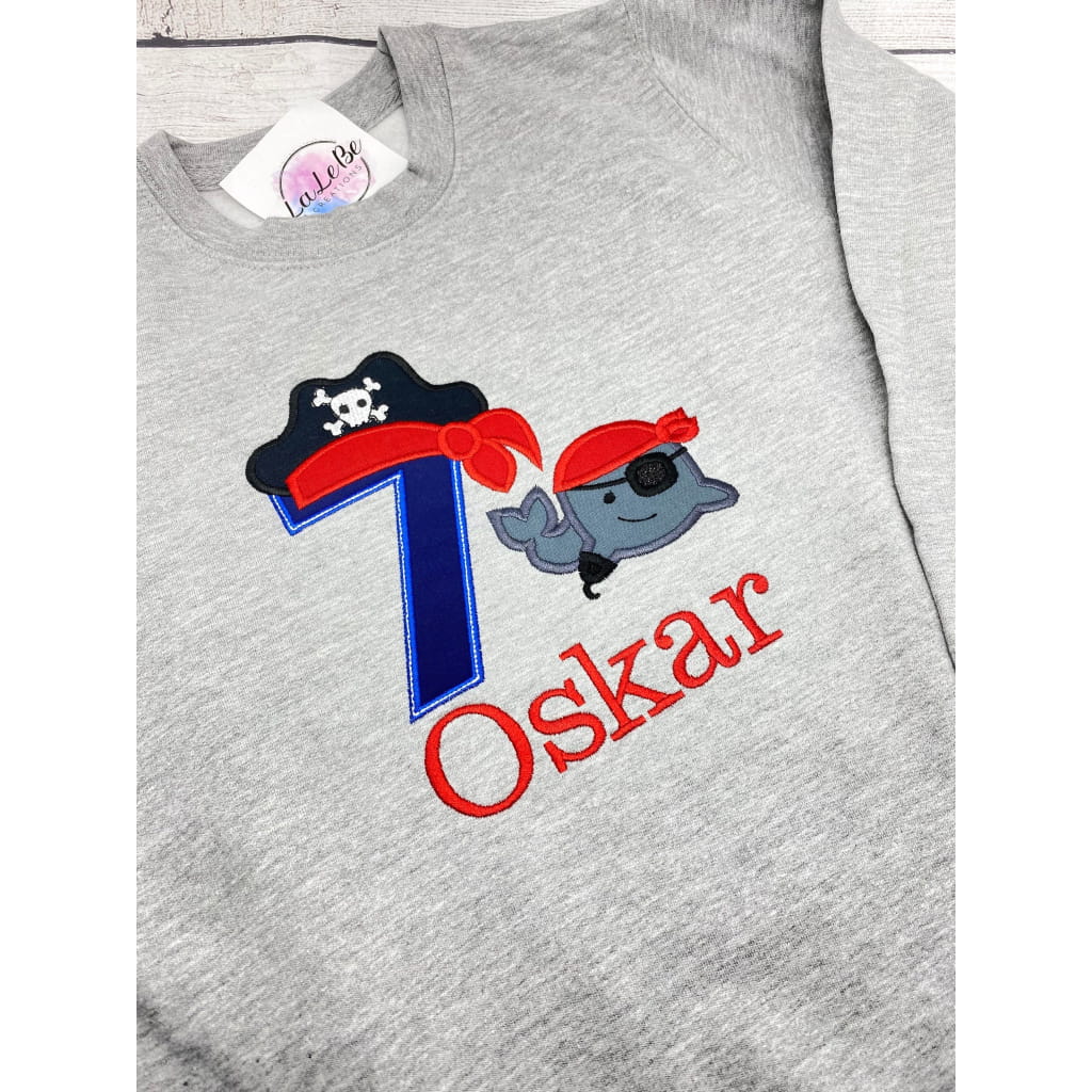 Pirate Wal Geburtstagspullover fürJunge