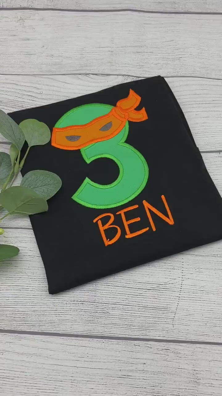 Ninja Zahl Geburtstags-T-Shirt  für Kinder