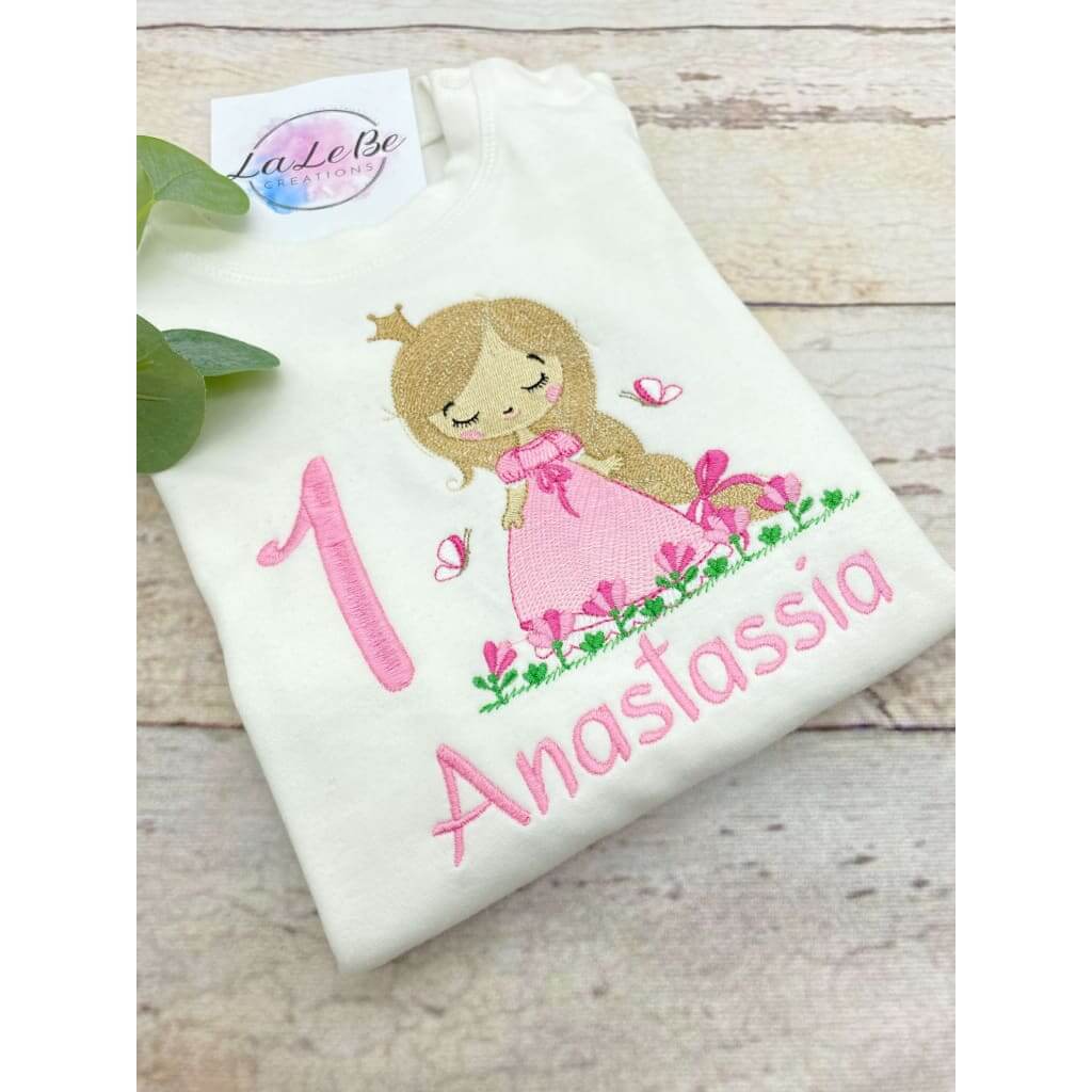 Prinzessin Geburtstagsshirt personalisiert mit Name und Alter - lalebecreations.de