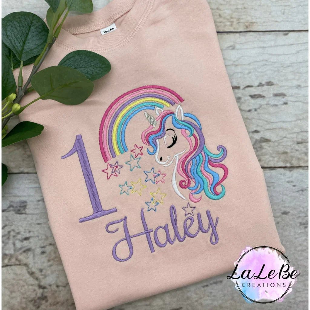 Regenbogen Einhorn Geburtstagsshirt