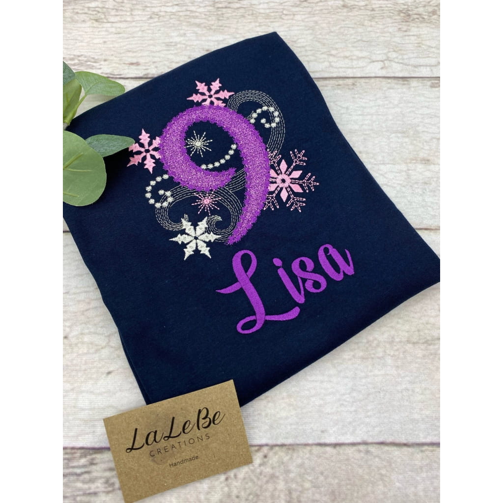 Schneeflocken Geburtstags-Shirt - lalebecreations.de