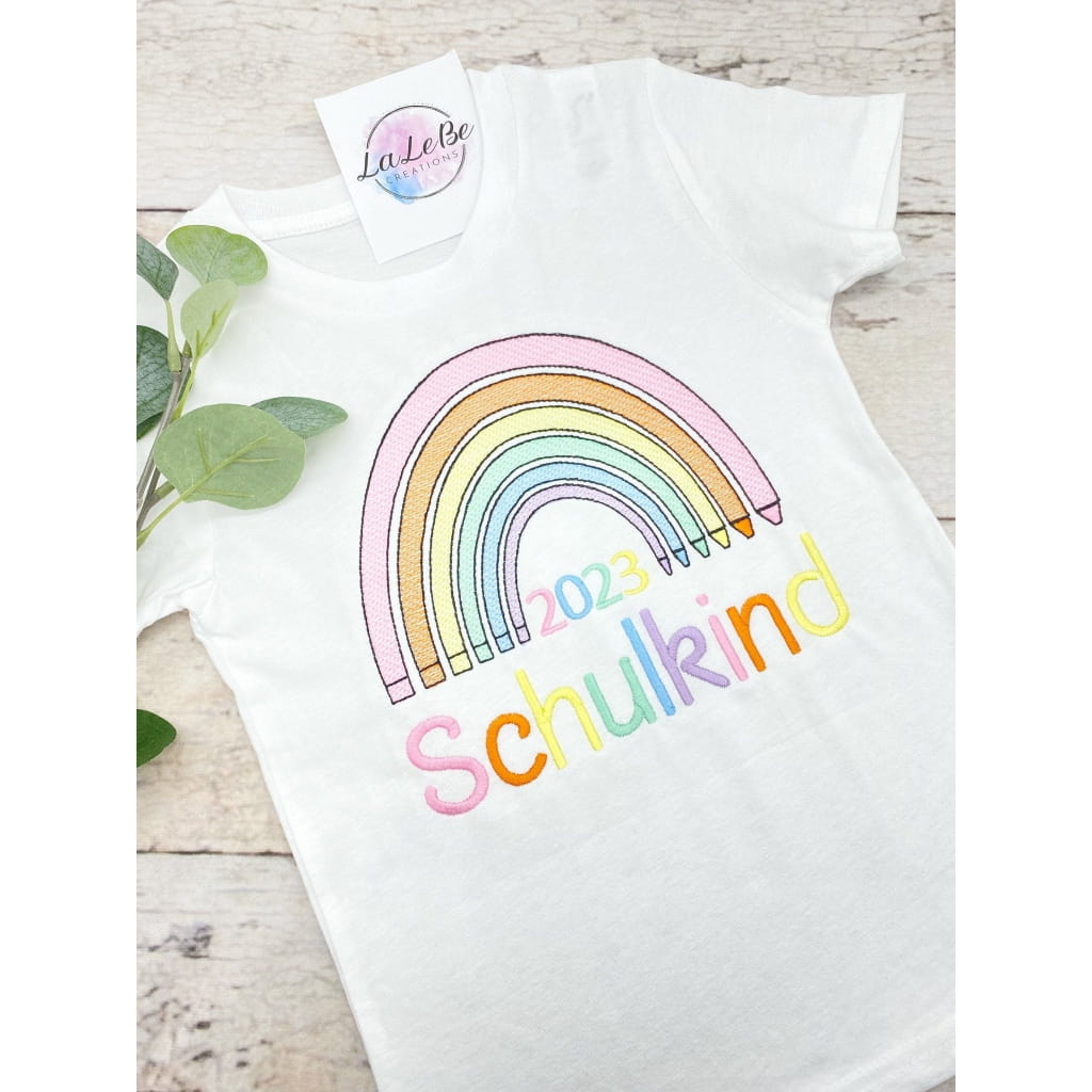 Schulkind Regenbogen T-Shirt - lalebecreations.de
