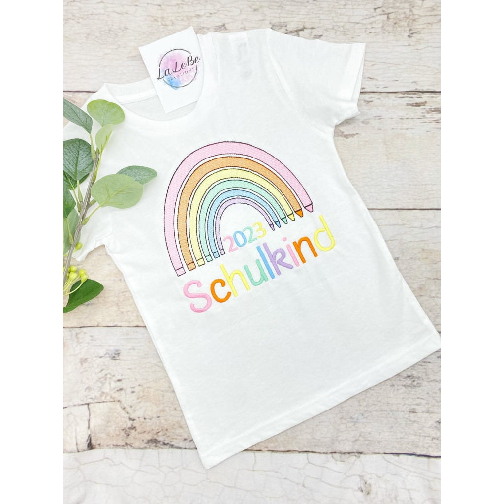 Schulkind Regenbogen T-Shirt