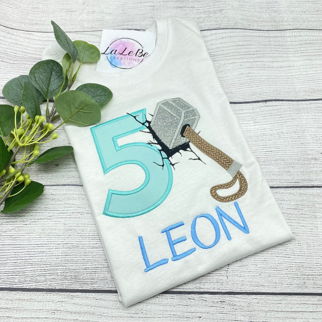 Superhelden-Hammer Geburtstags-T-Shirt für Jungen