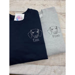 Sweatshirt für Hundeeltern mit Rassenmotiv und Namensbestickung, Personalisierte Bestickte Kapuzenpullover - lalebecreations.de