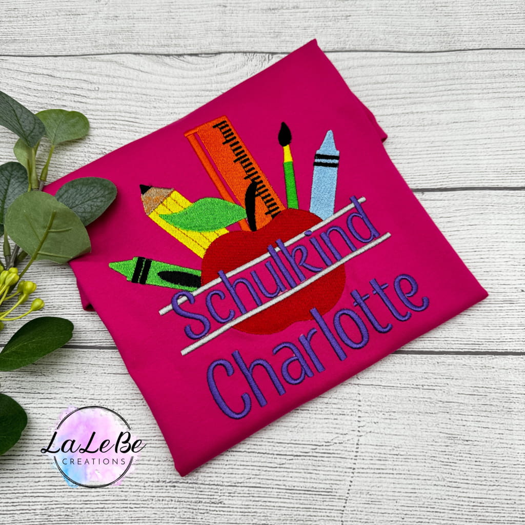 T-Shirt für den Ersten Kindergartentag oder Schulanfang - lalebecreations.de