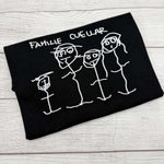 T-Shirt mit Kinderzeichnung bestickt: Einzigartiges Geschenk für Eltern & Großeltern - lalebecreations.de