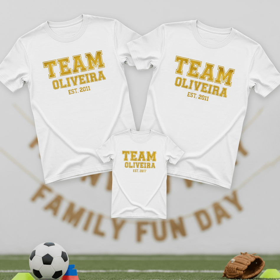 Team Familie Partnerlook - Personalisiert mit Familienname