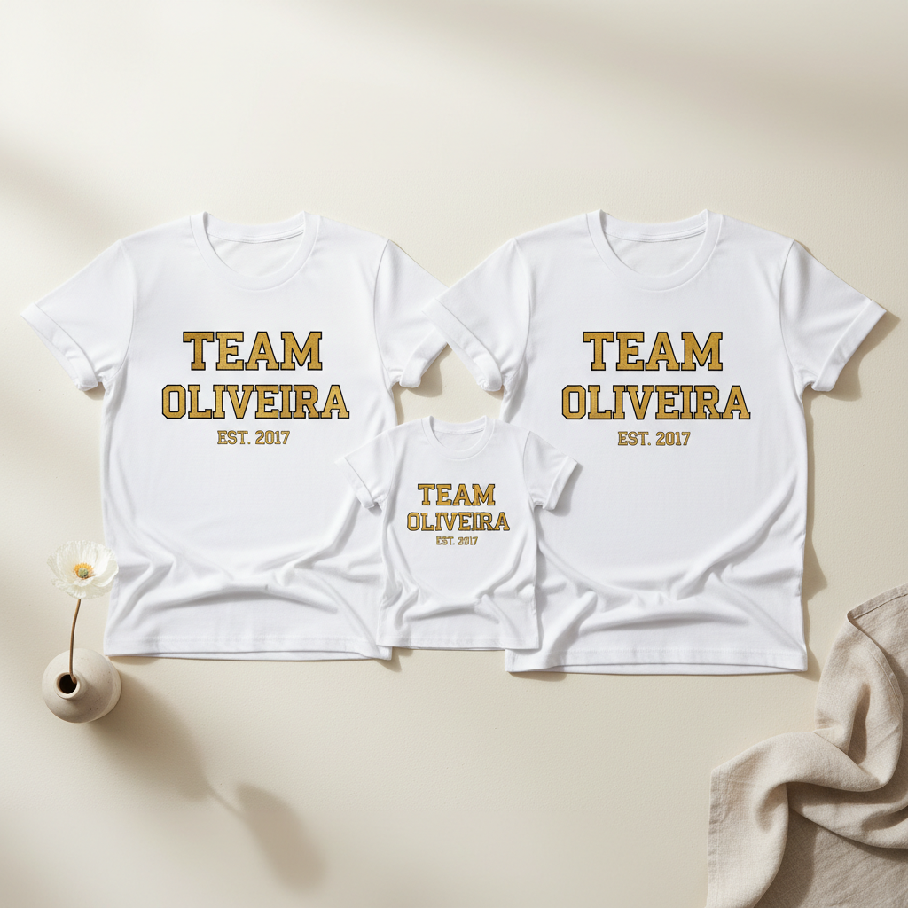 Team Familie Partnerlook - Personalisiert mit Familienname