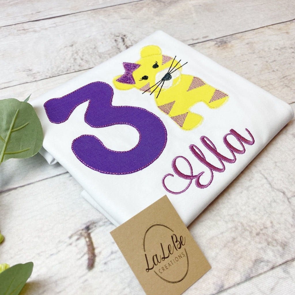 Tiger-Geburtstagsshirt für Mädchen - lalebecreations.de