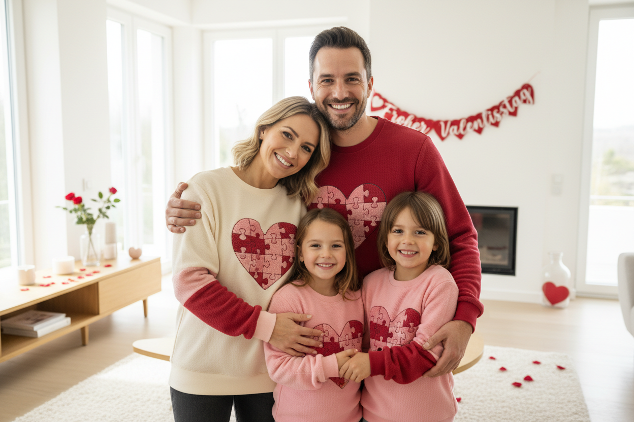 Valentine's Day family matching sweatshirts